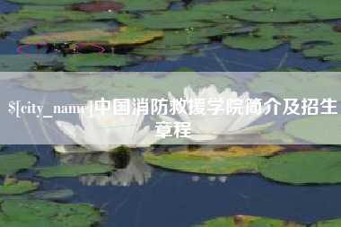 武夷山中国消防救援学院简介及招生章程