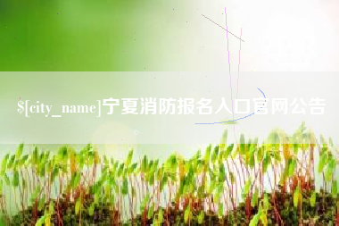 武夷山宁夏消防报名入口官网公告
