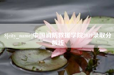武夷山中国消防救援学院2019录取分数线