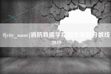 武夷山消防救援学院招生录取分数线2019