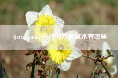 武夷山古代的九宫算术有哪些