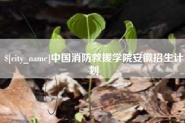 武夷山中国消防救援学院安徽招生计划