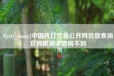 武夷山中国执行信息公开网信息查询官网限消中查询不到