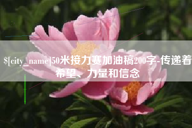 武夷山50米接力赛加油稿200字-传递着希望、力量和信念