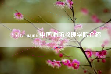 武夷山中国消防救援学院介绍