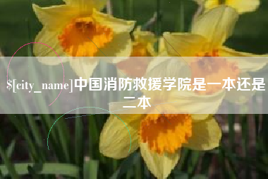 武夷山中国消防救援学院是一本还是二本