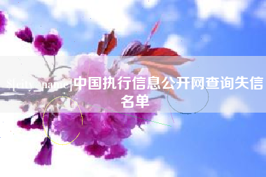 武夷山中国执行信息公开网查询失信名单