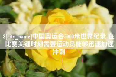 武夷山中国奥运会5000米世界纪录-在比赛关键时刻需要运动员能够迅速加速冲刺