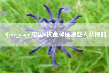 武夷山中国6枚金牌是哪些人获得的