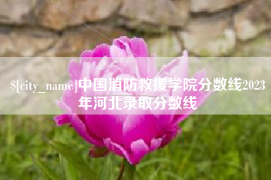 武夷山中国消防救援学院分数线2023年河北录取分数线