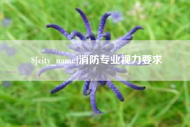 武夷山消防专业视力要求