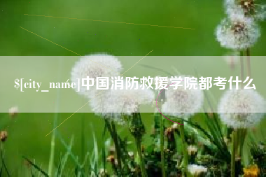 武夷山中国消防救援学院都考什么