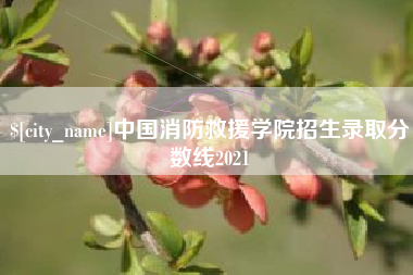 武夷山中国消防救援学院招生录取分数线2021