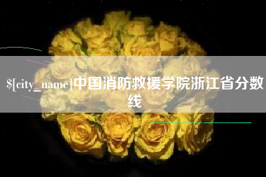 武夷山中国消防救援学院浙江省分数线