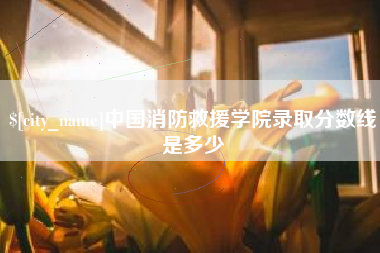 武夷山中国消防救援学院录取分数线是多少