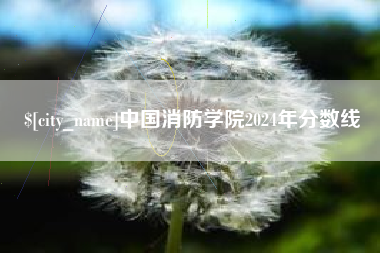 武夷山中国消防学院2024年分数线