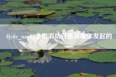 武夷山全国消防日是从哪年发起的