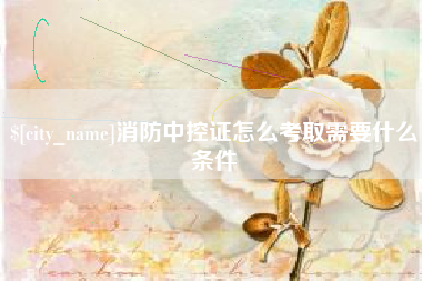 武夷山消防中控证怎么考取需要什么条件