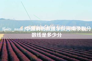 武夷山中国消防救援学院河南录取分数线是多少分