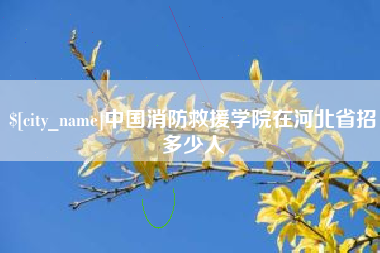武夷山中国消防救援学院在河北省招多少人