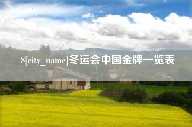 武夷山冬运会中国金牌一览表