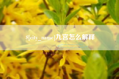 武夷山九宫怎么解释