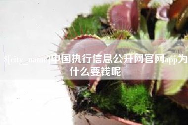 武夷山中国执行信息公开网官网app为什么要钱呢