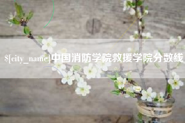 武夷山中国消防学院救援学院分数线