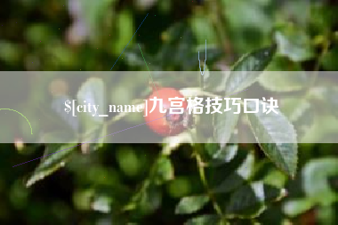 武夷山九宫格技巧口诀